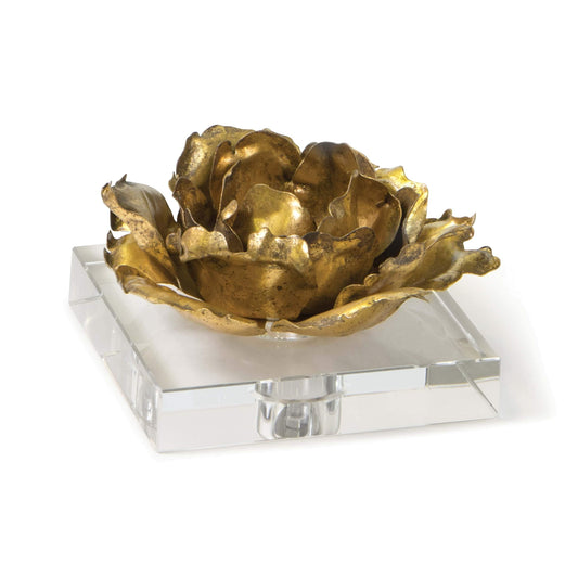 Gold Blossom Accented Adeline Candle Holder