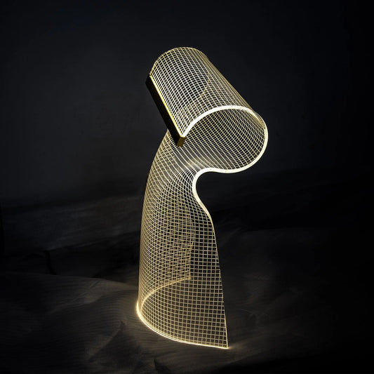 Crystal Acrylic LED Table Lamp - Elegant Design, Energy Efficient, 1200lm Home Decor Sangria Apricot   