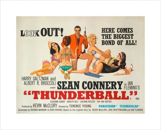 James Bond Thunderball Movie Poster Print - Limited Edition, Premium Quality, Exclusive Collectible Home Decor Magenta Raspberry   