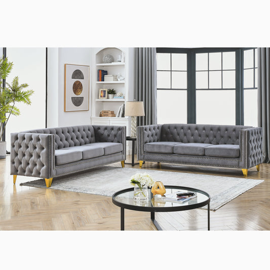 {Contact us for 3D modeling}  Velvet Sofa for Living Room,Buttons