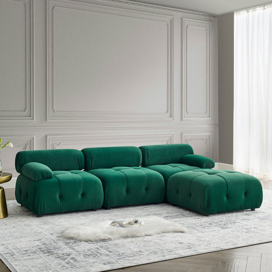 Modular Sectional Sofa, Button Tufted Designed and DIY Combination,L - Shop Tech Things