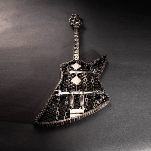 "The Adventurer" Metal Electric Style Guitar Sculpture Heavy Metal - Image #1